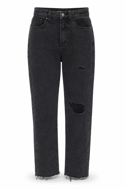 Womens UK Size 24 in PRETTYLITTLETHING Regular Fit Straight Black Jeans