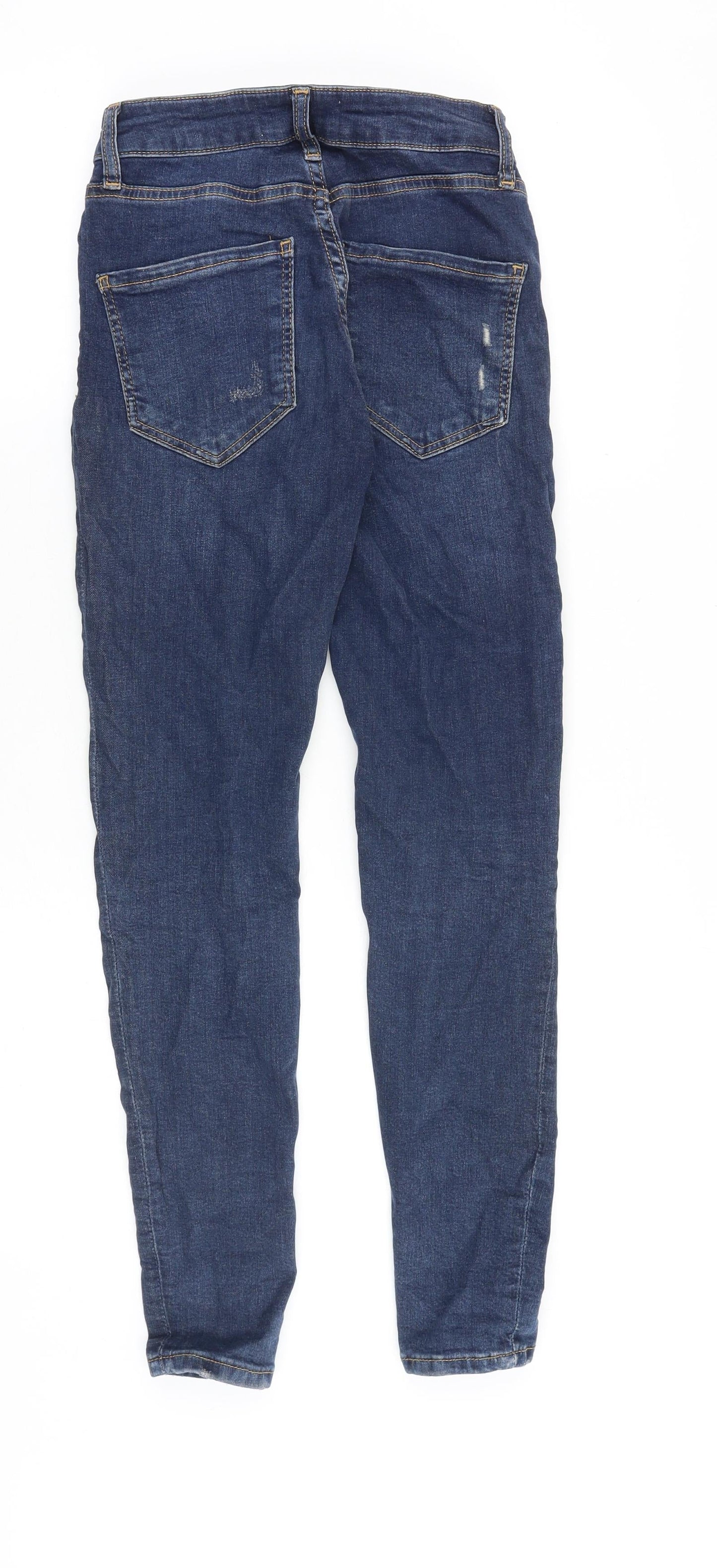 denim365 Womens Blue Cotton Skinny Jeans Size 8 Regular Zip