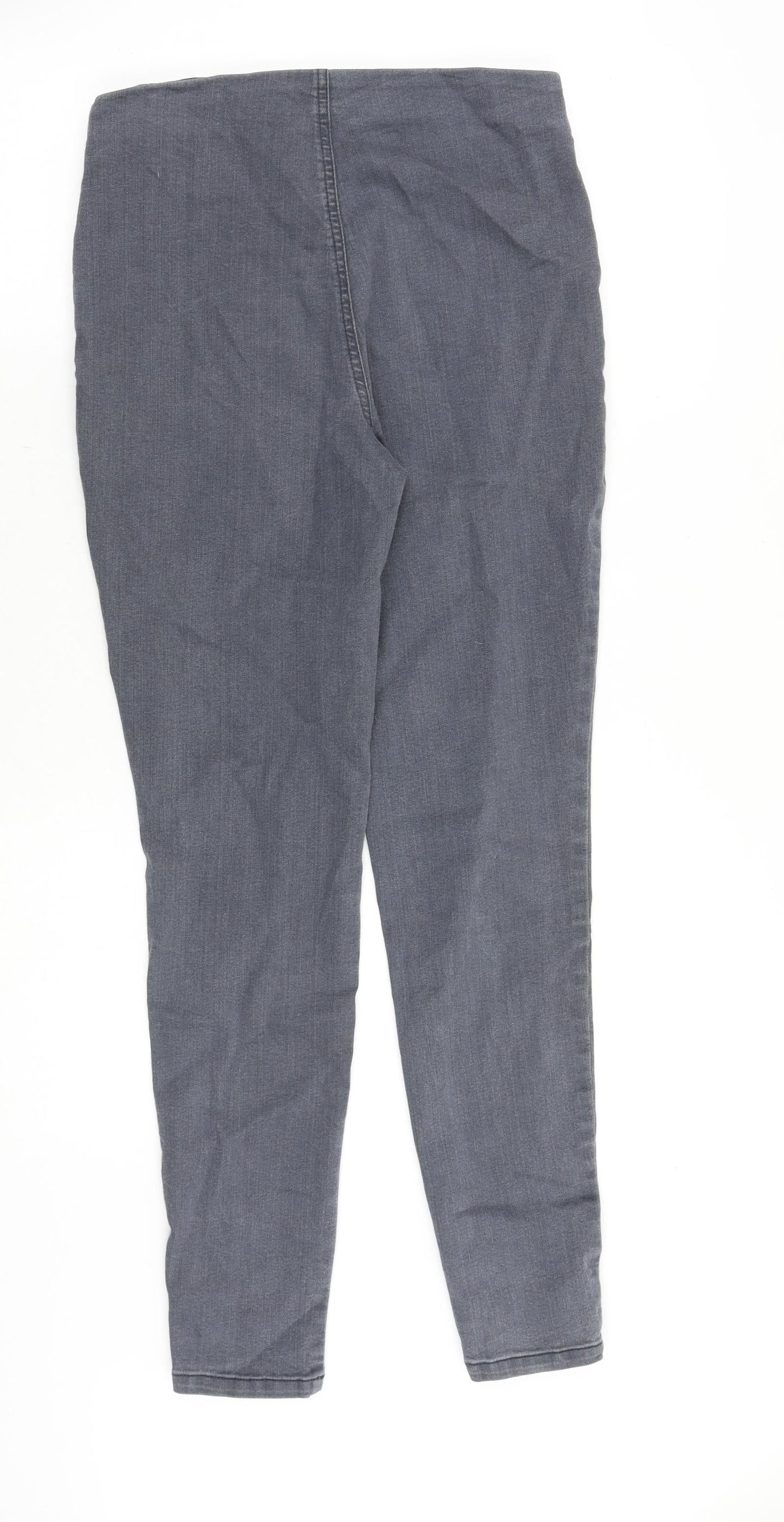 Phase Eight Womens Grey Cotton Jegging Jeans Size 10 Slim Zip