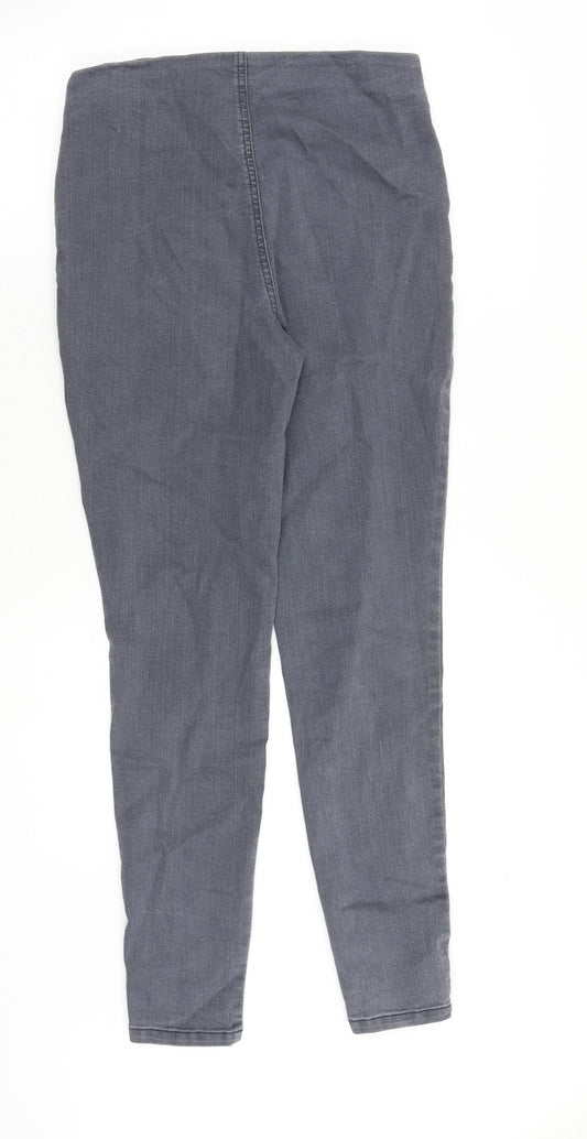 Phase Eight Womens Grey Cotton Jegging Jeans Size 10 Slim Zip