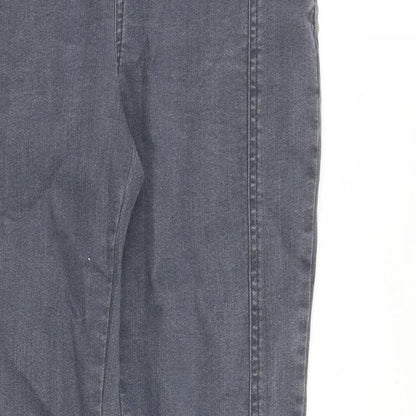 Phase Eight Womens Grey Cotton Jegging Jeans Size 10 Slim Zip