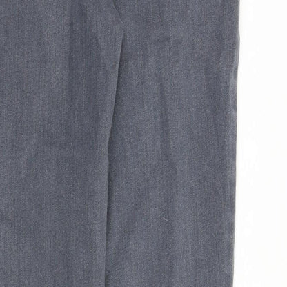 Phase Eight Womens Grey Cotton Jegging Jeans Size 10 Slim Zip