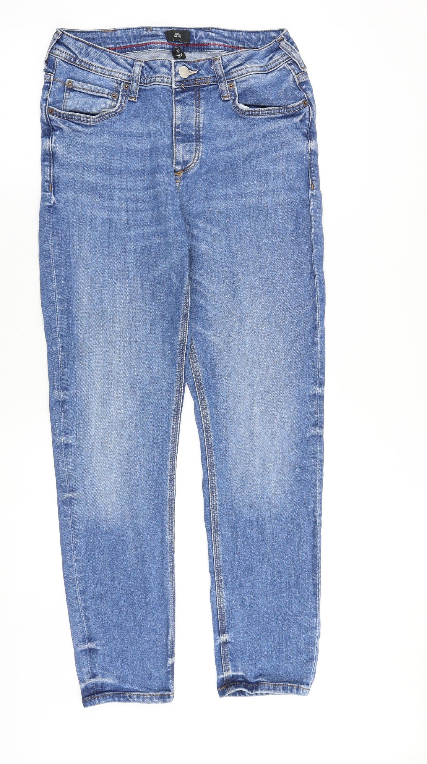 Mens UK Size 28 in River Island Regular Fit Skinny Blue Jeans