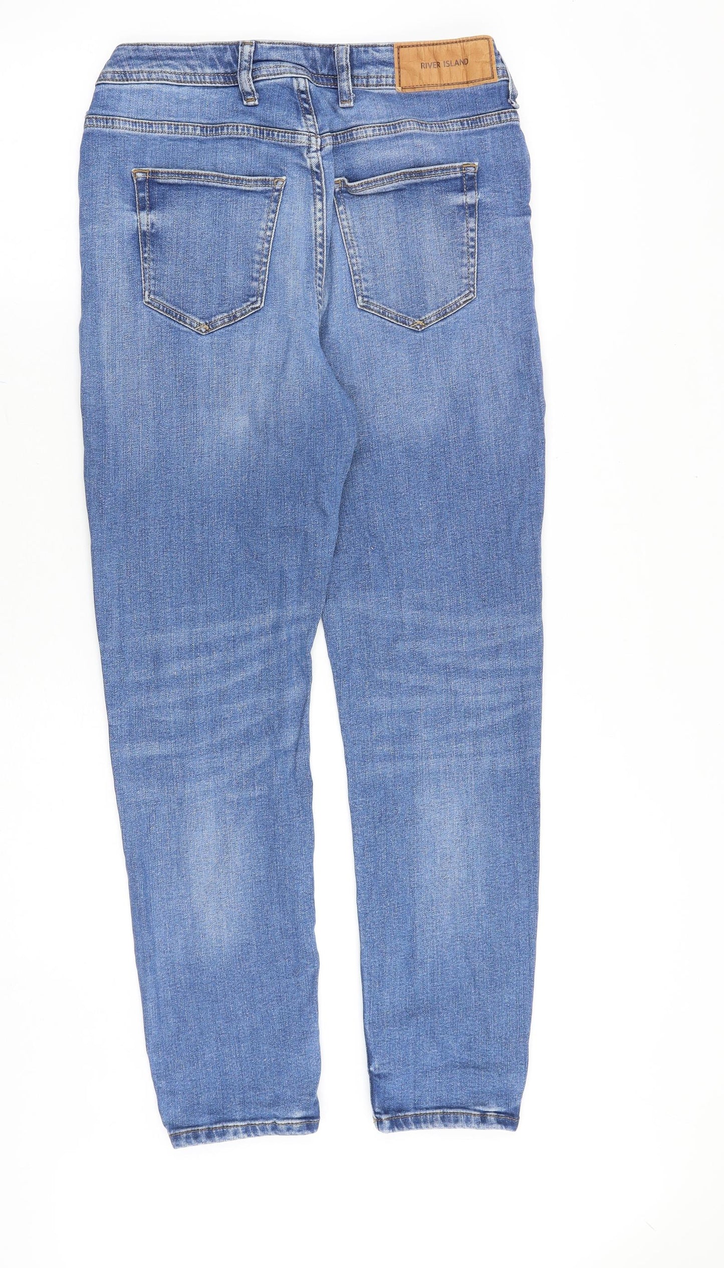 Mens UK Size 28 in River Island Regular Fit Skinny Blue Jeans
