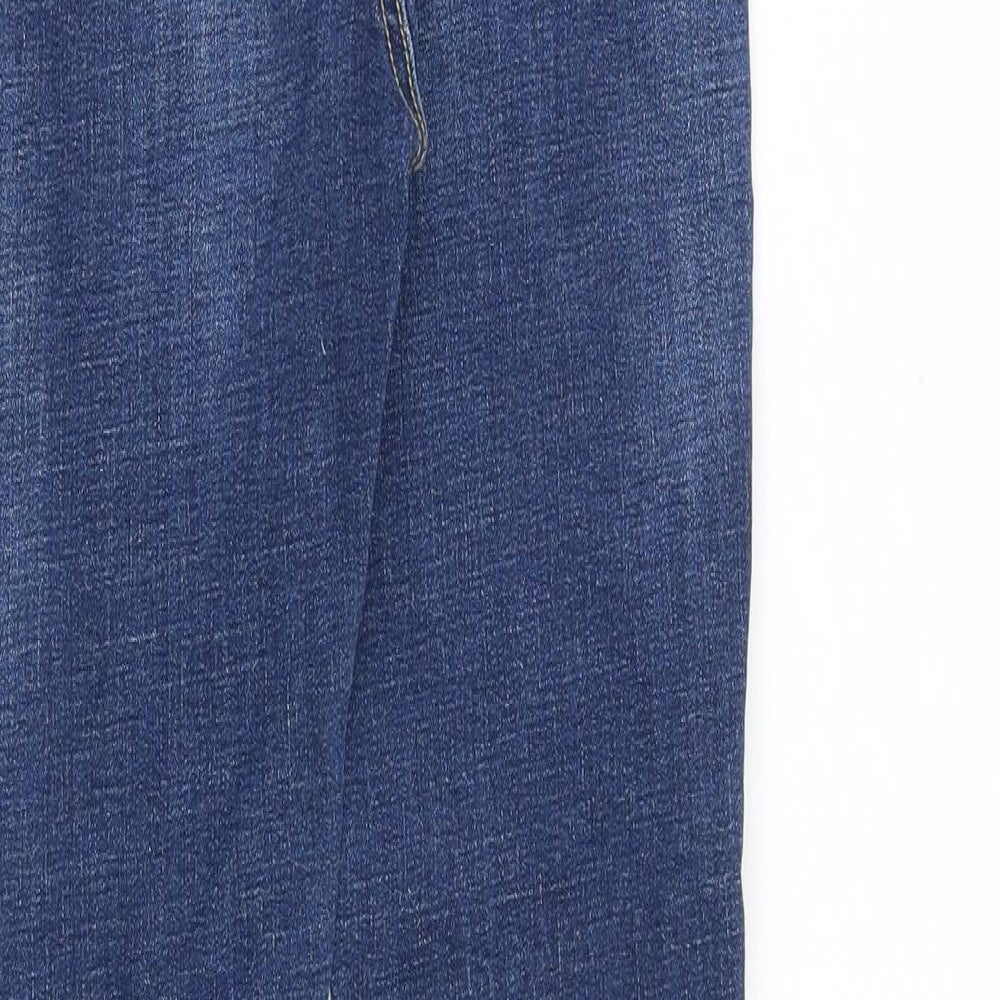 Denim & Co. Womens Blue Cotton Skinny Jeans Size 8 Slim Zip