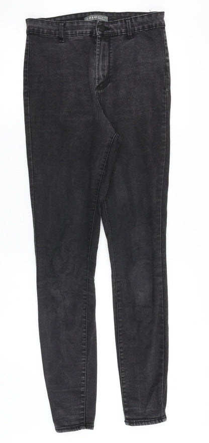 Denim & Co. Womens Black Cotton Skinny Jeans Size 12 Slim Zip