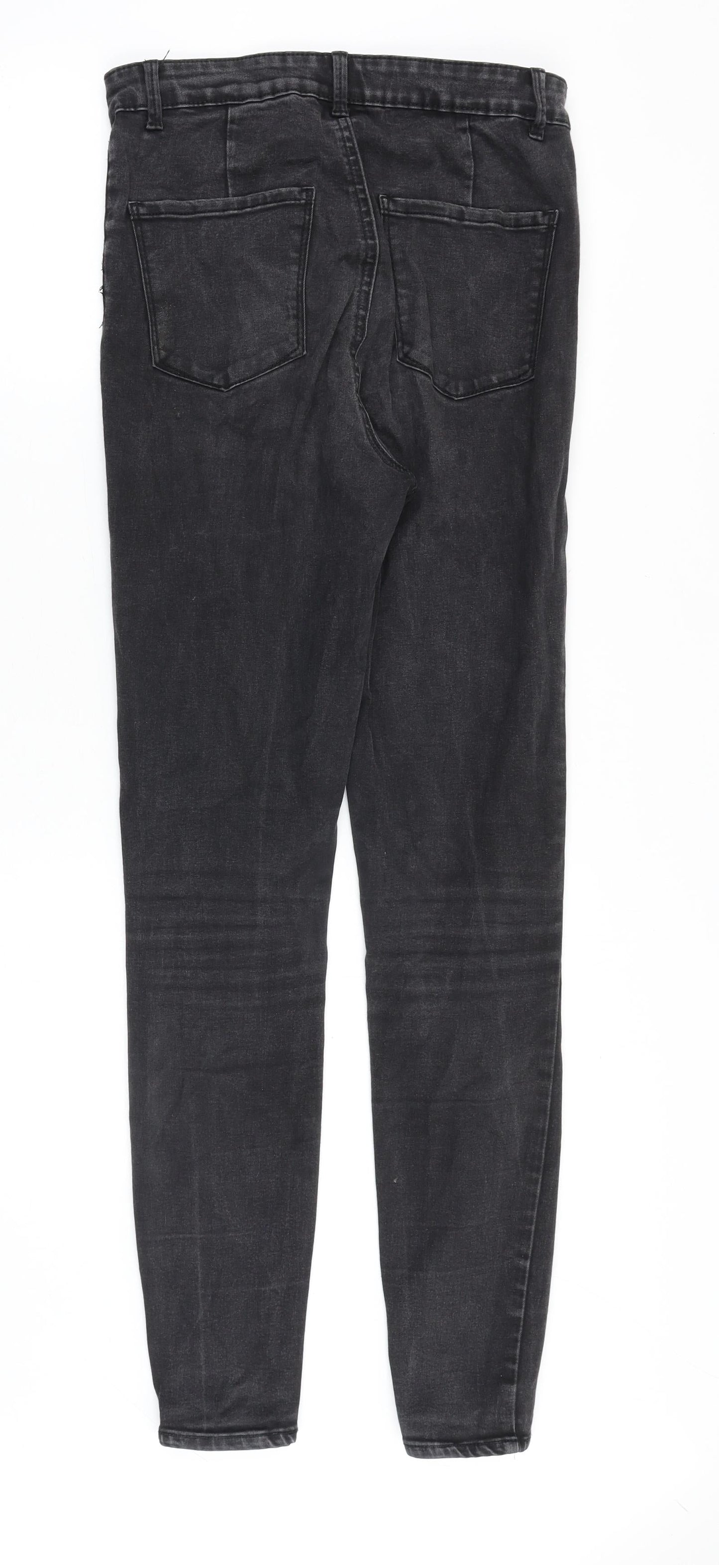 Denim & Co. Womens Black Cotton Skinny Jeans Size 12 Slim Zip