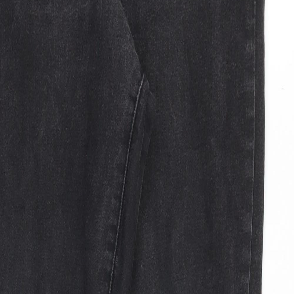 Denim & Co. Womens Black Cotton Skinny Jeans Size 12 Slim Zip
