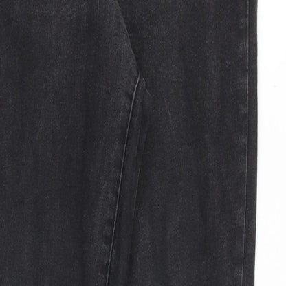 Denim & Co. Womens Black Cotton Skinny Jeans Size 12 Slim Zip