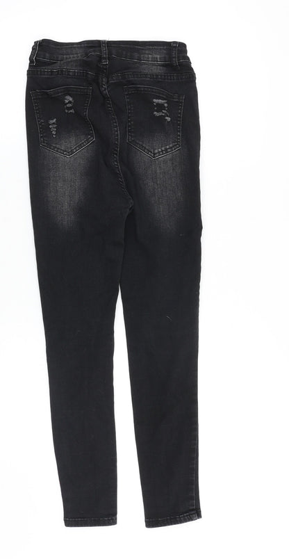 Womens UK Size 24 in Preworn Slim Fit Skinny Black Jeans