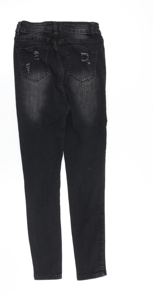 Womens UK Size 24 in Preworn Slim Fit Skinny Black Jeans