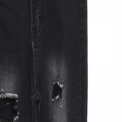 Womens UK Size 24 in Preworn Slim Fit Skinny Black Jeans