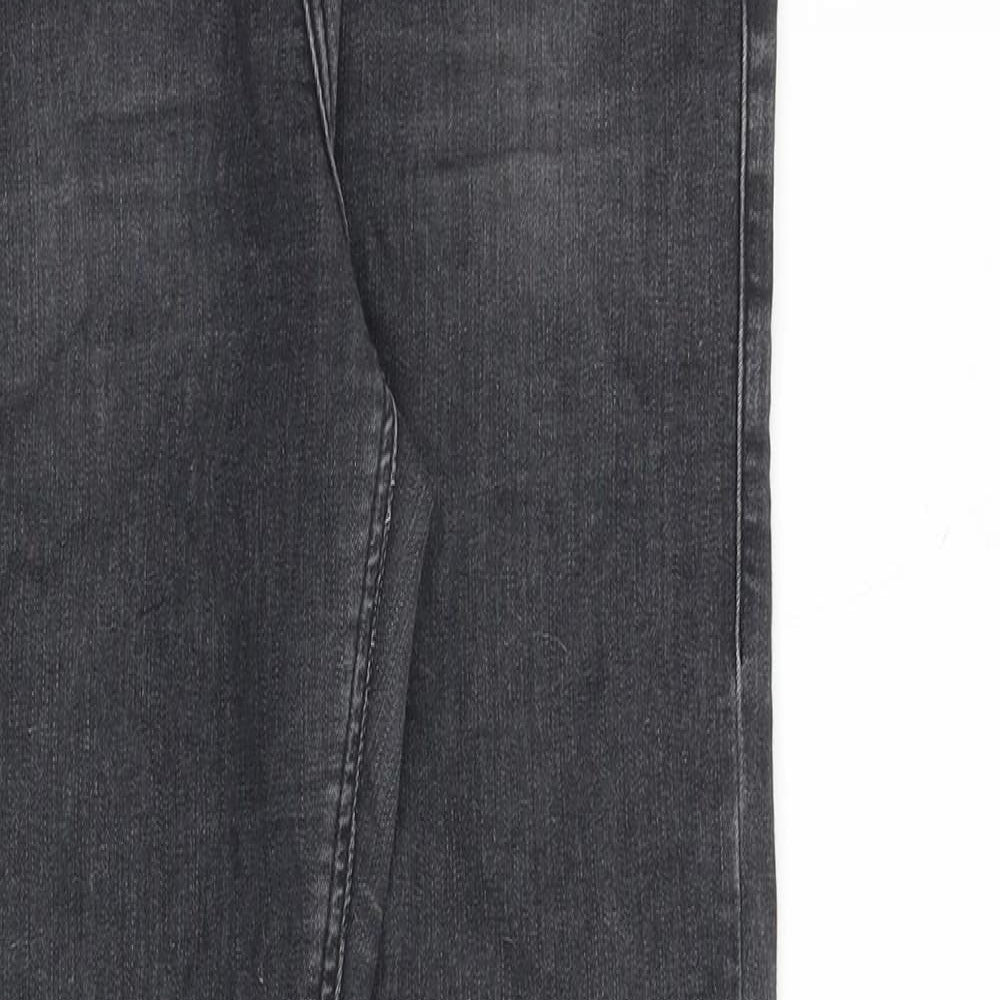 Topshop Womens Grey Cotton Skinny Jeans Size 28 in Slim Zip