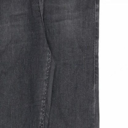 Topshop Womens Grey Cotton Skinny Jeans Size 28 in Slim Zip