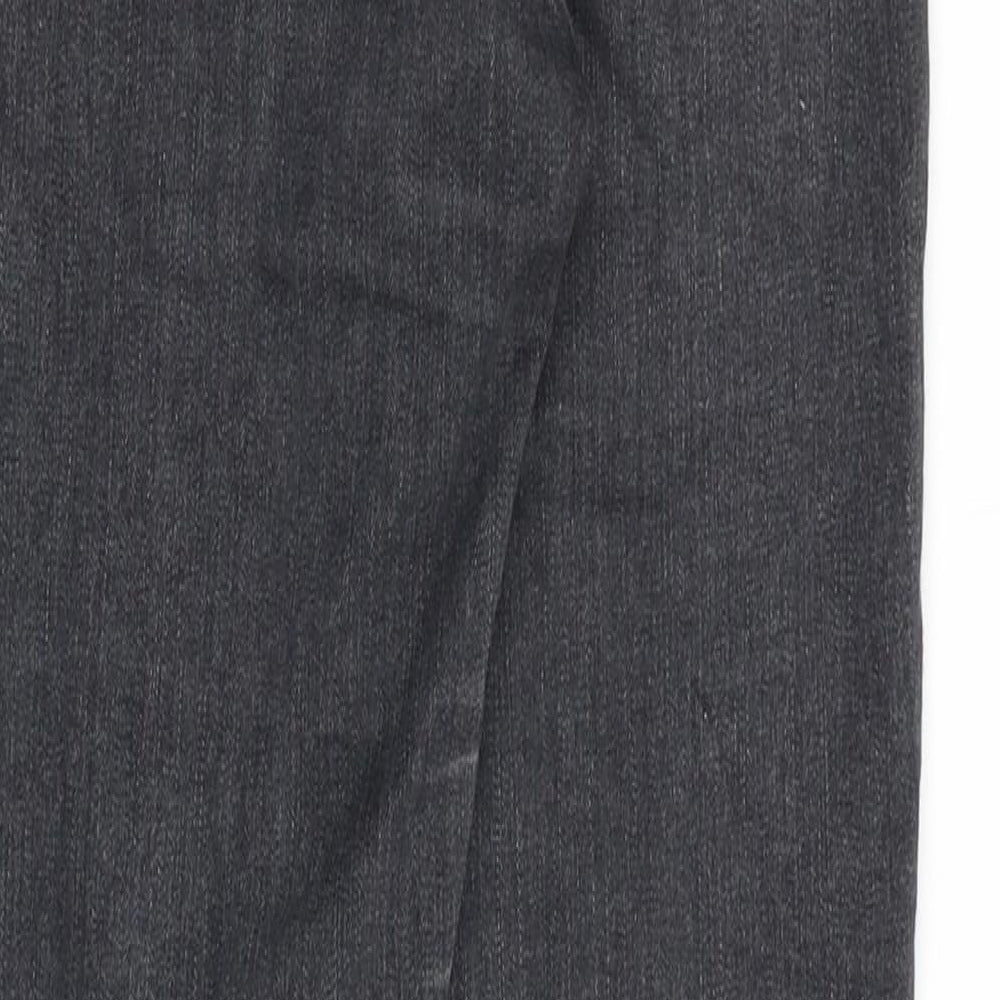 Topshop Womens Grey Cotton Skinny Jeans Size 28 in Slim Zip