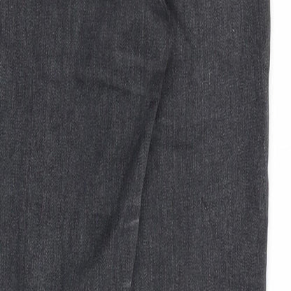 Topshop Womens Grey Cotton Skinny Jeans Size 28 in Slim Zip