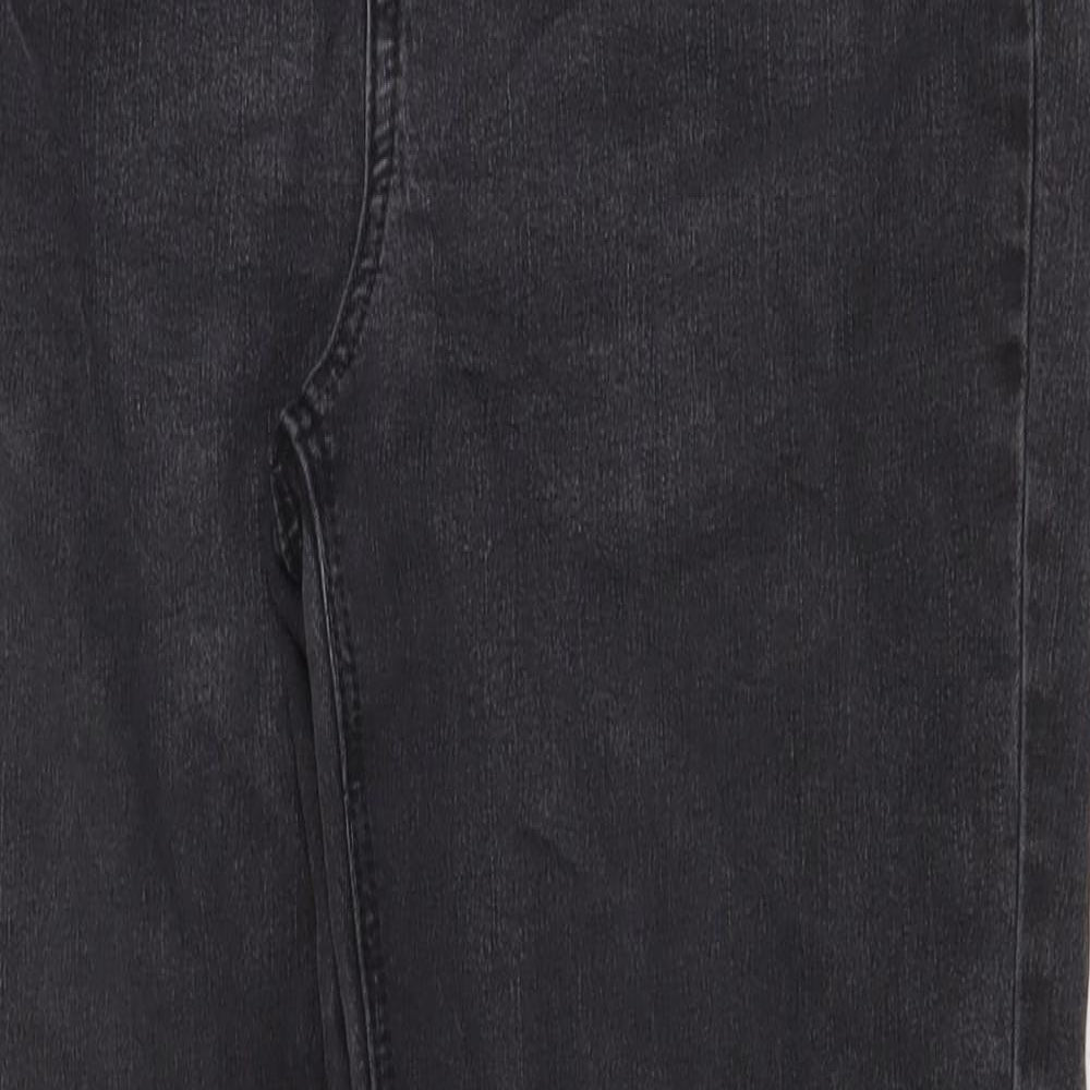 Dylan George Womens Grey Cotton Straight Jeans Size 12 Regular Zip