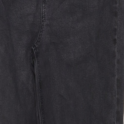 Dylan George Womens Grey Cotton Straight Jeans Size 12 Regular Zip