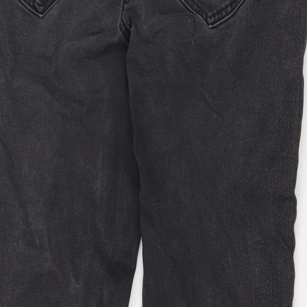 Dylan George Womens Grey Cotton Straight Jeans Size 12 Regular Zip