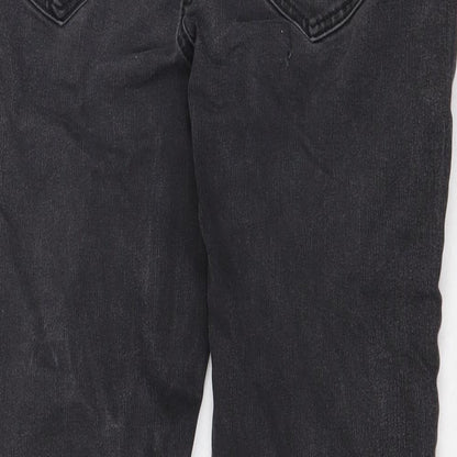Dylan George Womens Grey Cotton Straight Jeans Size 12 Regular Zip