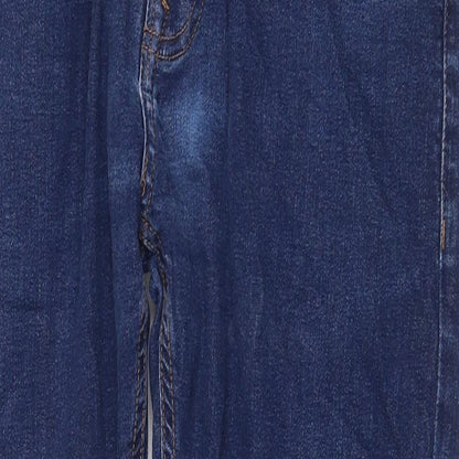 NEXT Womens Blue Cotton Straight Jeans Size 32 in Regular Zip
