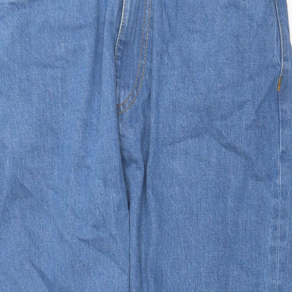 Very Womens Blue Cotton Straight Jeans Size 34 in Regular Zip