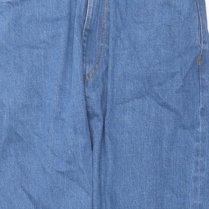 Very Womens Blue Cotton Straight Jeans Size 34 in Regular Zip