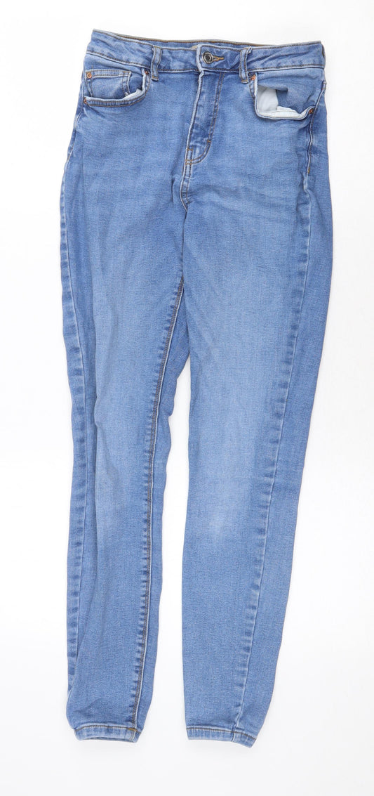 Denim & Co. Womens Blue Cotton Skinny Jeans Size 10 Regular Zip