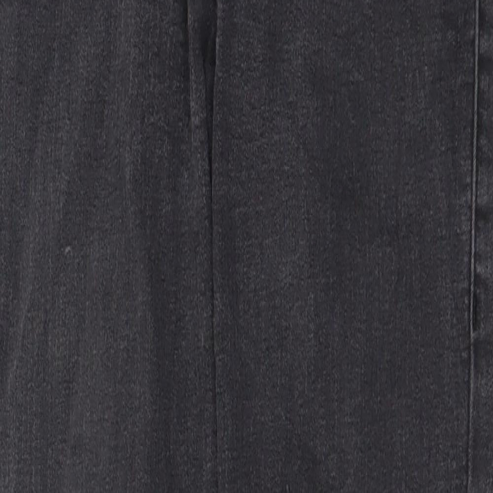 Topshop Womens Grey Cotton Skinny Jeans Size 28 in Regular Zip