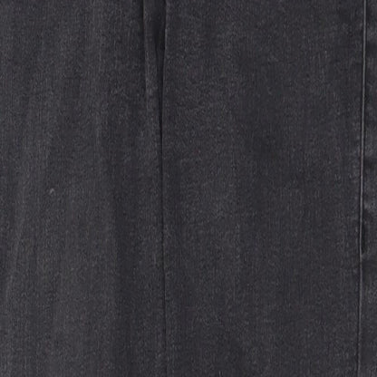 Topshop Womens Grey Cotton Skinny Jeans Size 28 in Regular Zip