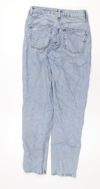 Topshop Womens Blue Cotton Mom Jeans Size 26 in Regular Zip