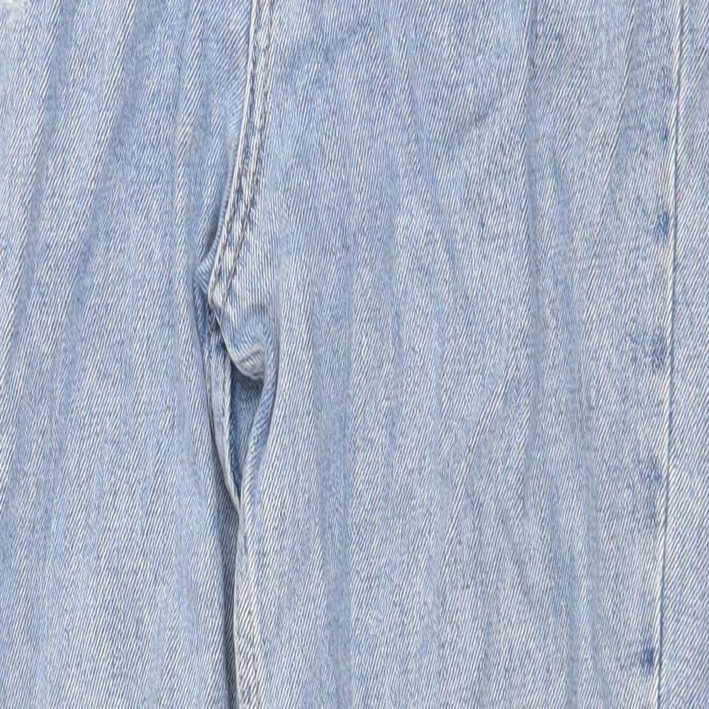 Topshop Womens Blue Cotton Mom Jeans Size 26 in Regular Zip