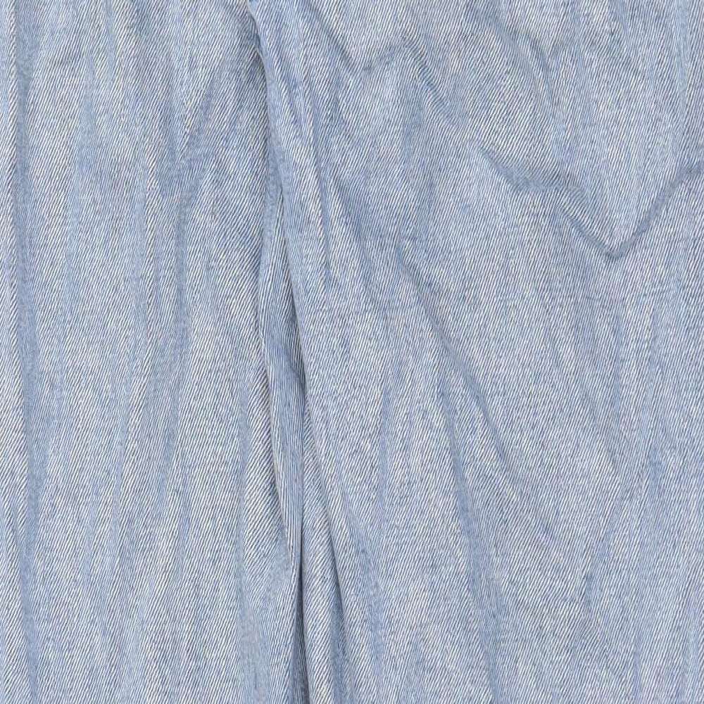 Topshop Womens Blue Cotton Mom Jeans Size 26 in Regular Zip