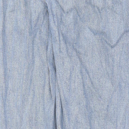 Topshop Womens Blue Cotton Mom Jeans Size 26 in Regular Zip