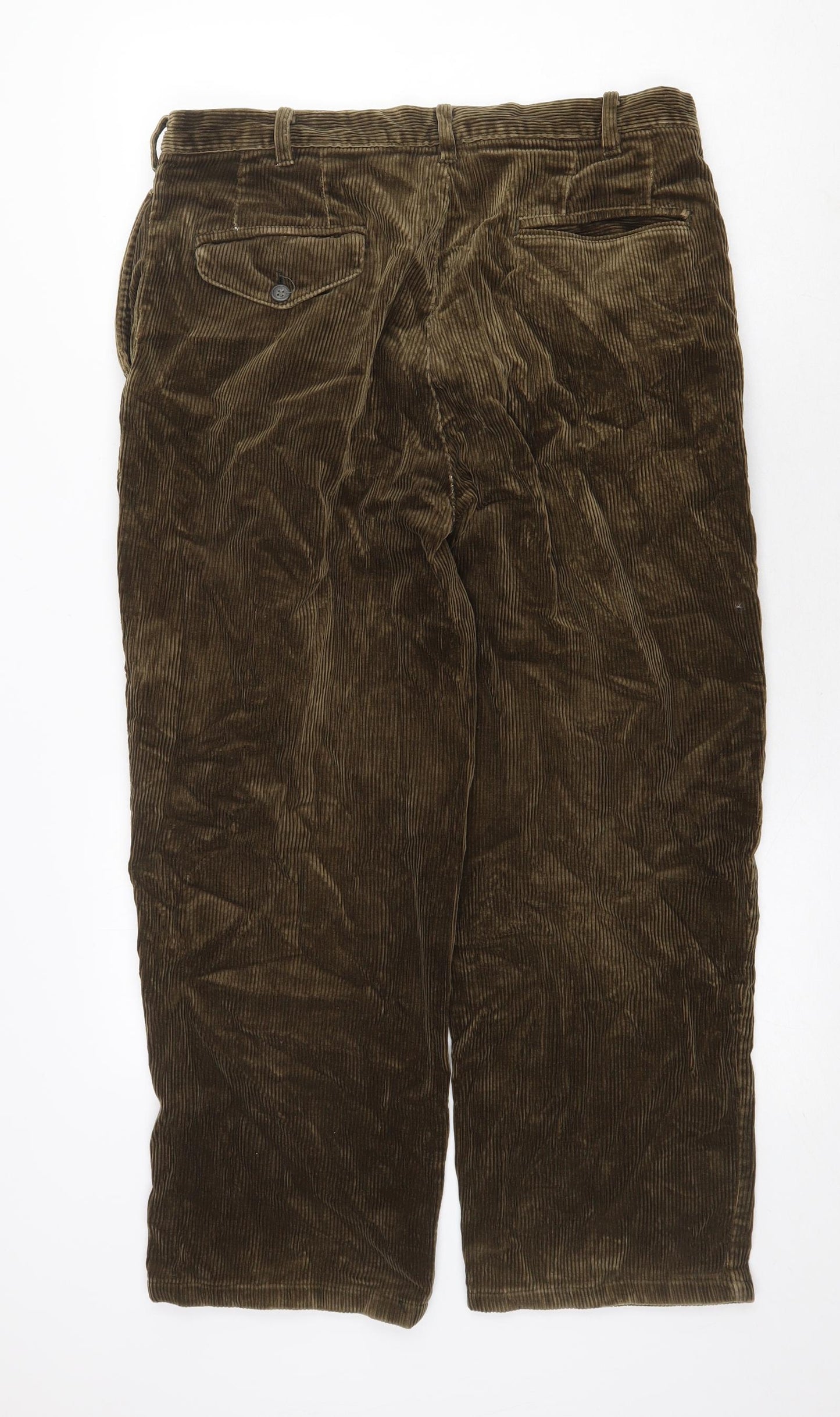 Womens UK Size 36 Preworn Regular Fit  Green Trousers