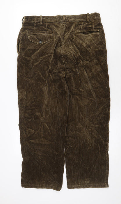 Womens UK Size 36 Preworn Regular Fit  Green Trousers
