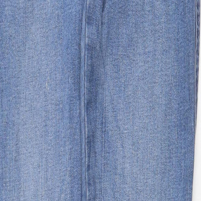 Zara Womens Blue Cotton Skinny Jeans Size 28 in Regular Zip