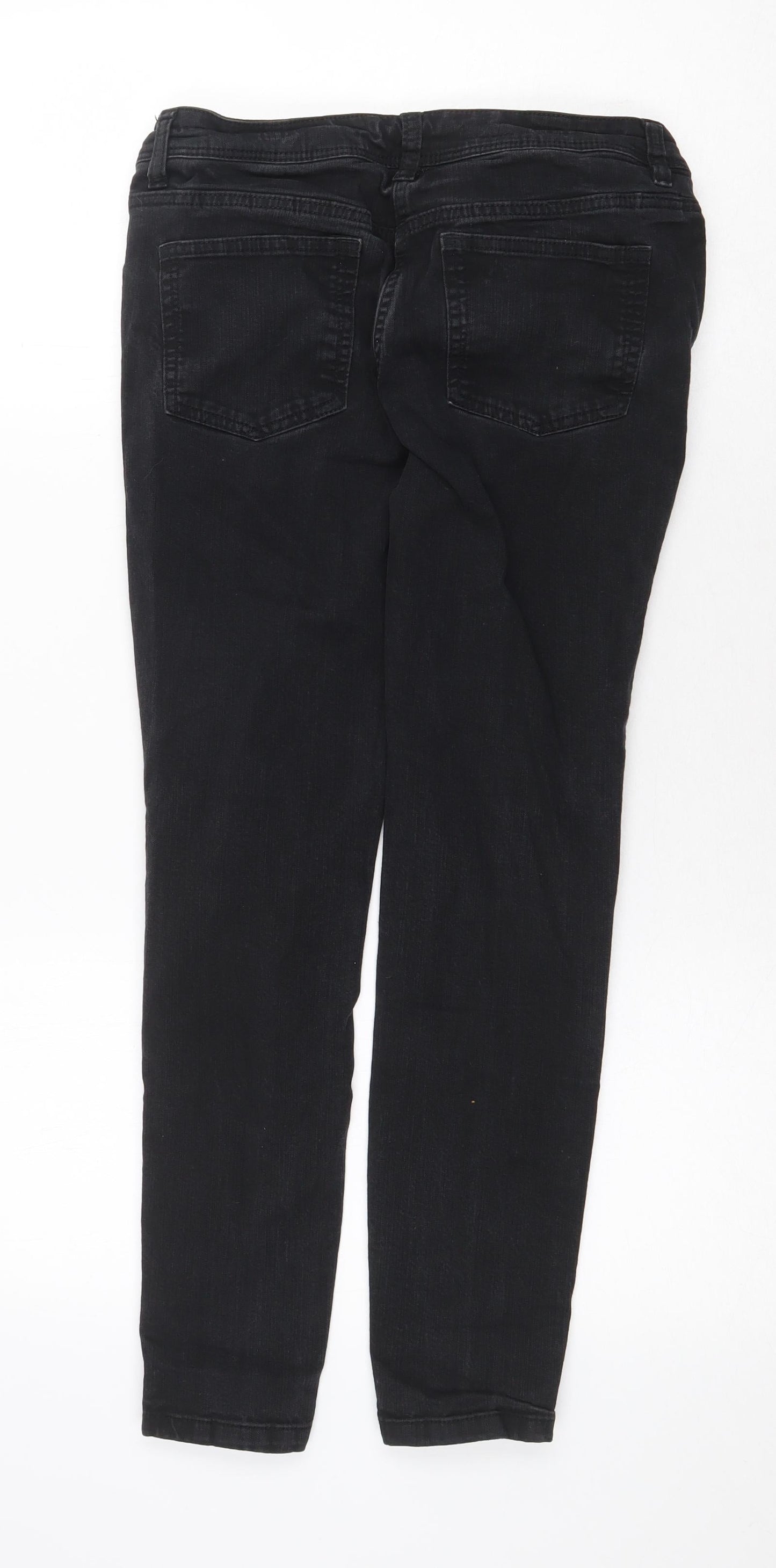 NEXT Womens Grey Cotton Skinny Jeans Size 10 Regular Zip