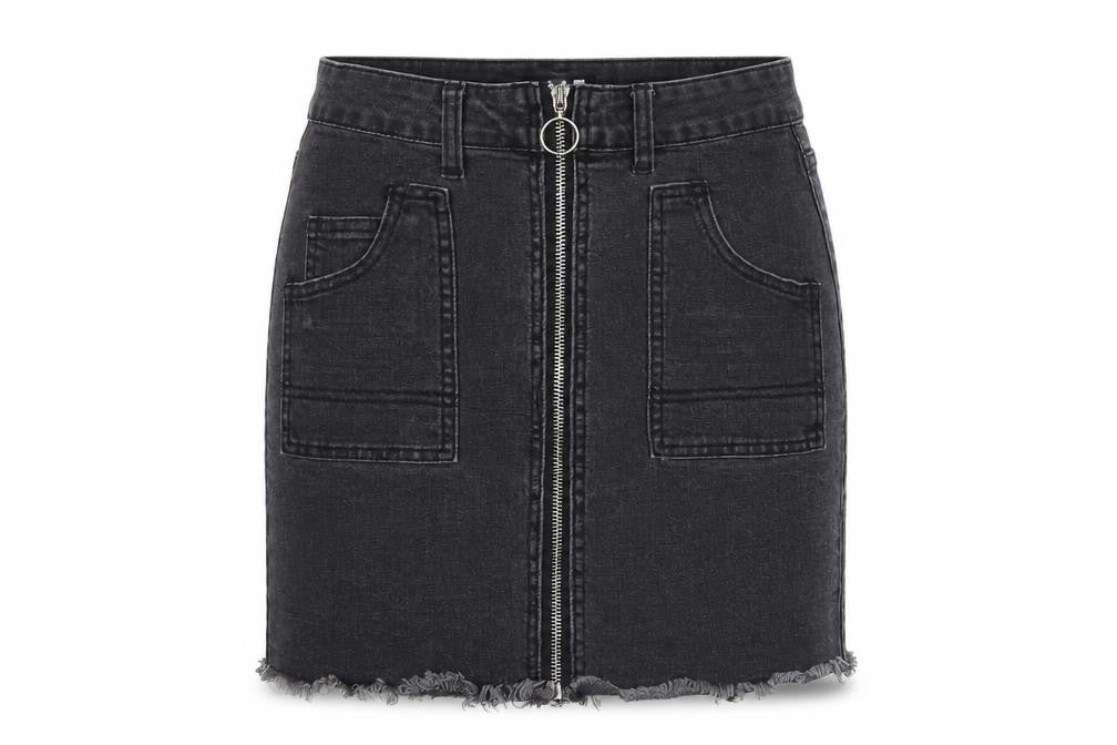 Womens UK Size 6 Boohoo A-Line Denim Skirt