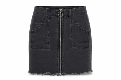 Womens UK Size 6 Boohoo A-Line Denim Skirt