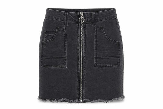 Womens UK Size 6 Boohoo A-Line Denim Skirt