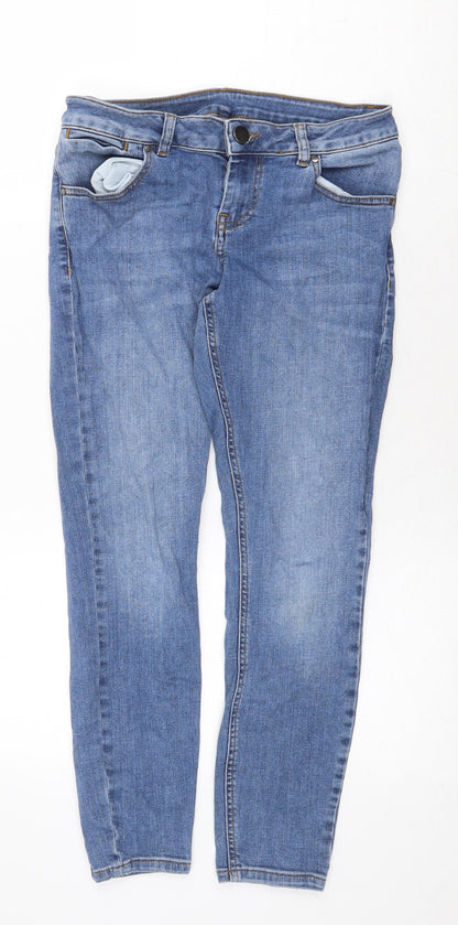 ASOS Womens Blue Cotton Skinny Jeans Size 28 in Regular Zip