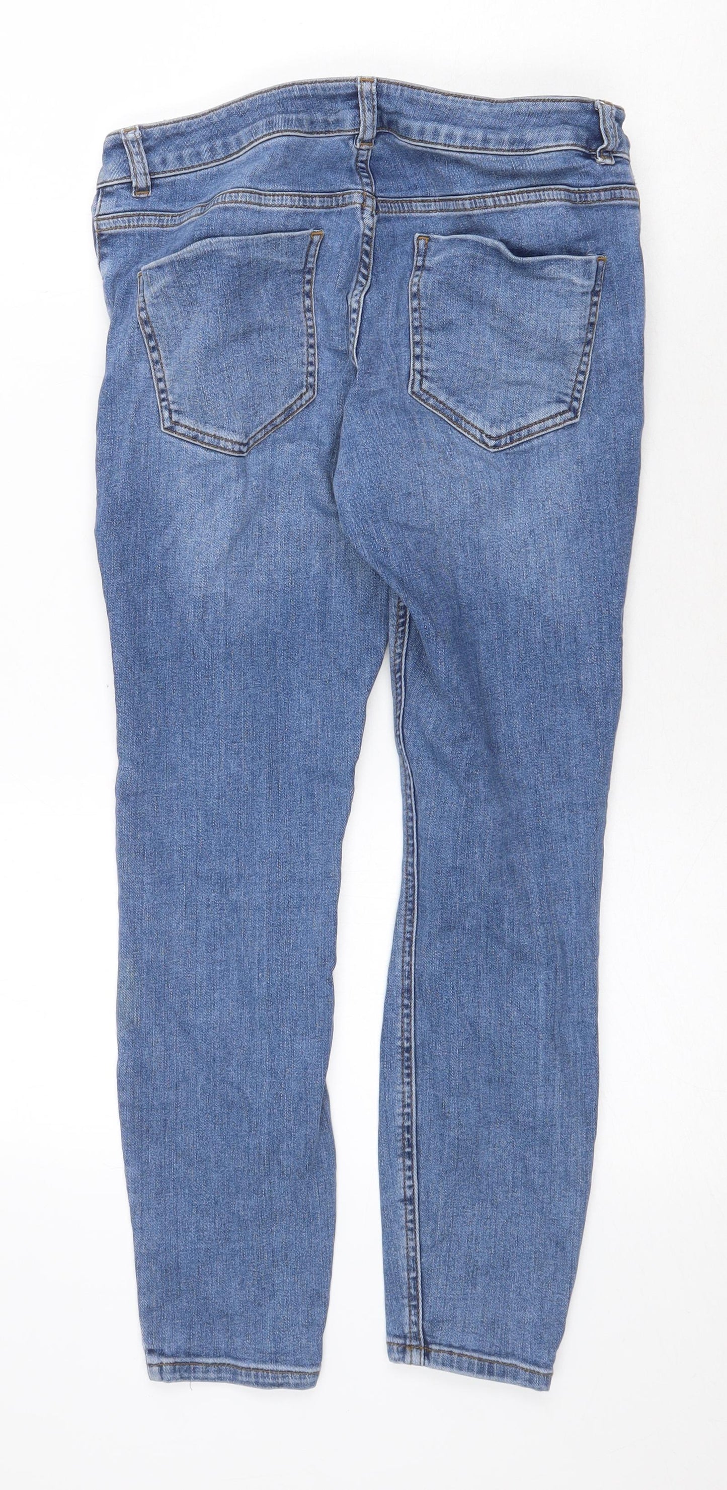 ASOS Womens Blue Cotton Skinny Jeans Size 28 in Regular Zip