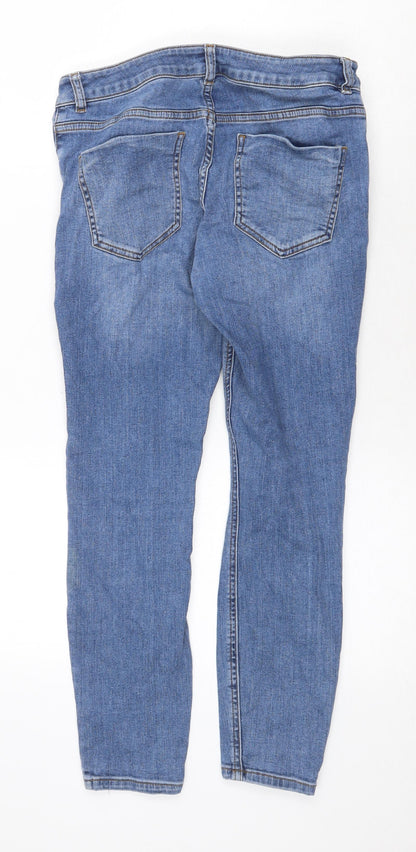ASOS Womens Blue Cotton Skinny Jeans Size 28 in Regular Zip