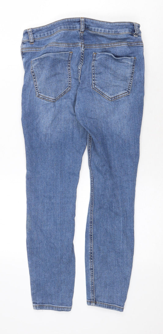 ASOS Womens Blue Cotton Skinny Jeans Size 28 in Regular Zip