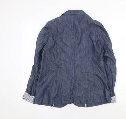 Womens UK Size 12 Cotton Traders Blue Jacket