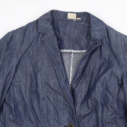 Womens UK Size 12 Cotton Traders Blue Jacket