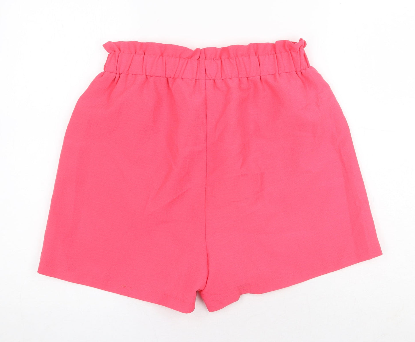 Preworn Womens Pink Polyester Basic Shorts Size 30 Regular Drawstring