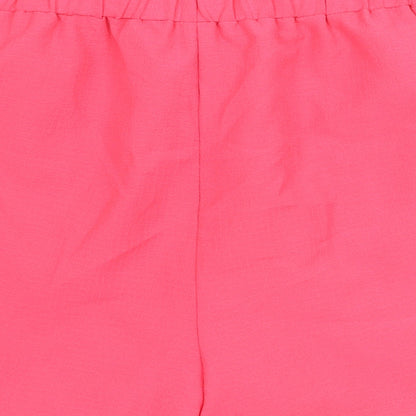 Preworn Womens Pink Polyester Basic Shorts Size 30 Regular Drawstring