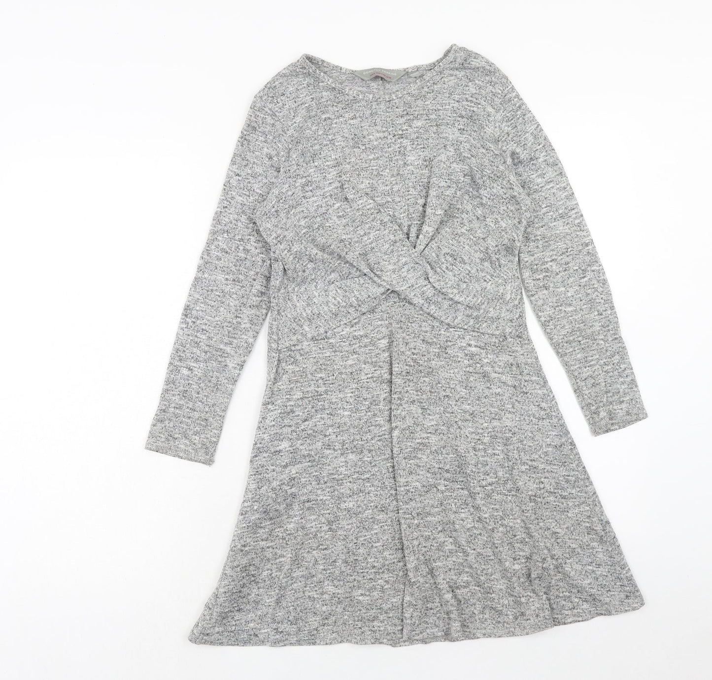 Dorothy Perkins Womens Grey Polyester Trapeze & Swing Size 10 Round Neck Pullover